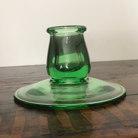 Antique Heisey ‘MOONGLEAM’ Glass Taper Candlestick Holder - Picture 7 of 14